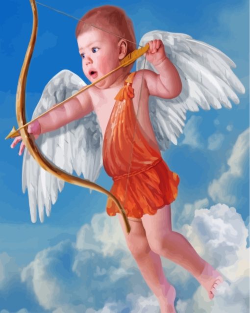Baby Cupid Angel Paint by numbers