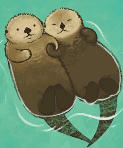 beavers-otters-holding-hands-paint-by-numbers