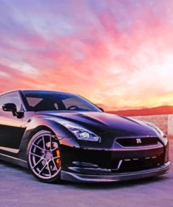 black-Nissan-GT-R-paint-by-numbers