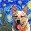 cattle-dog-Red-Heeler-starry-night-paint-by-number