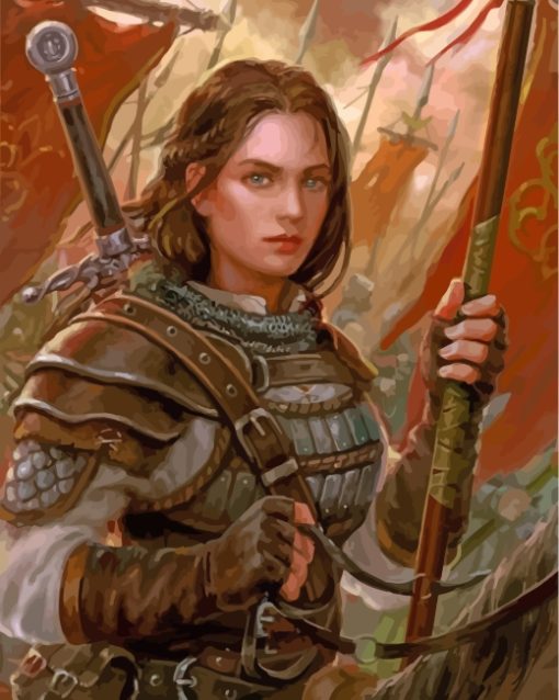 Fantasy Female Warrior Paint by numbers