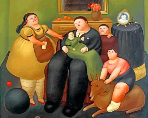 Fernando Botero Family Paint by numbers