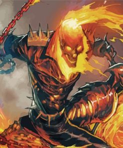 Ghost Rider Fire Paint by numbers