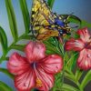 Hibiscus Butterfly Paint by numbers