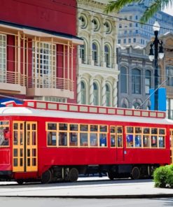 red-new-orlean-tram-paint-by-number