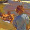 Children On The Beach paint by numbers