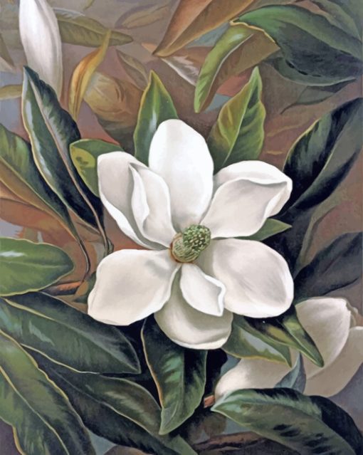 white-flower-paint-by-number