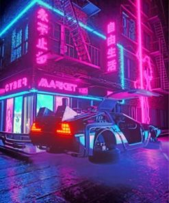 Cool Delorean Paint by numbers