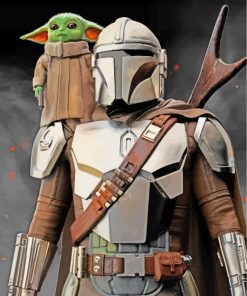 Baby Yoda Mandalorian Movie paint by numbers