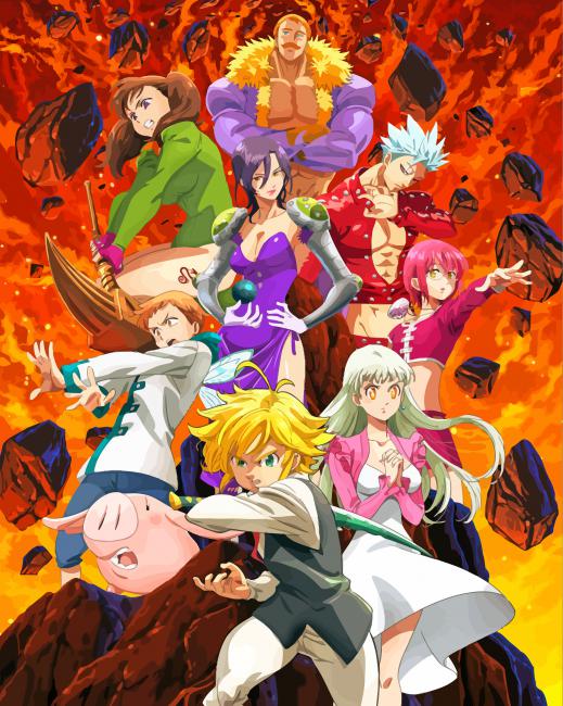 Nanatsu The Seven Deeadly Sins paint by numbers