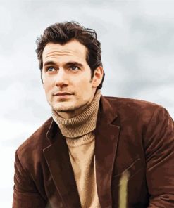Actor Henry Cavill paint by numbers