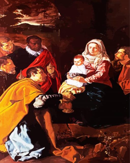 Adoration of the Magi Velazquez paint by numbers