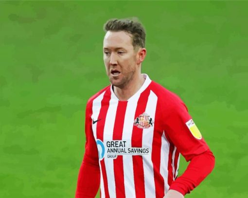 Aiden McGeady Sunderland A F C paint by numbers