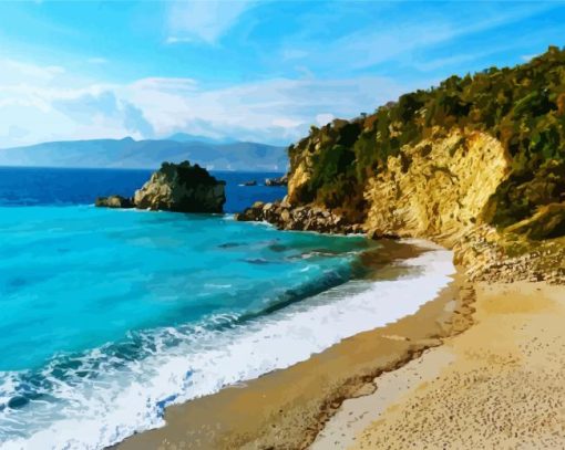 Albania Seascape paint by numbers