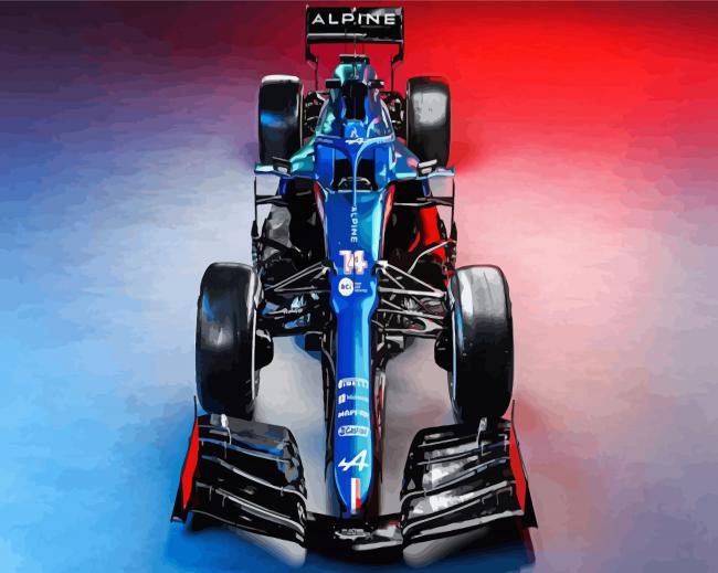 Alpine Formula One paint by numbers