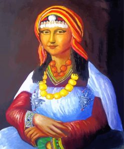 Amazigh Mona Lisa paint by numbers