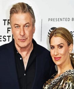 American Alec Baldwin And His Wife Paint By Number