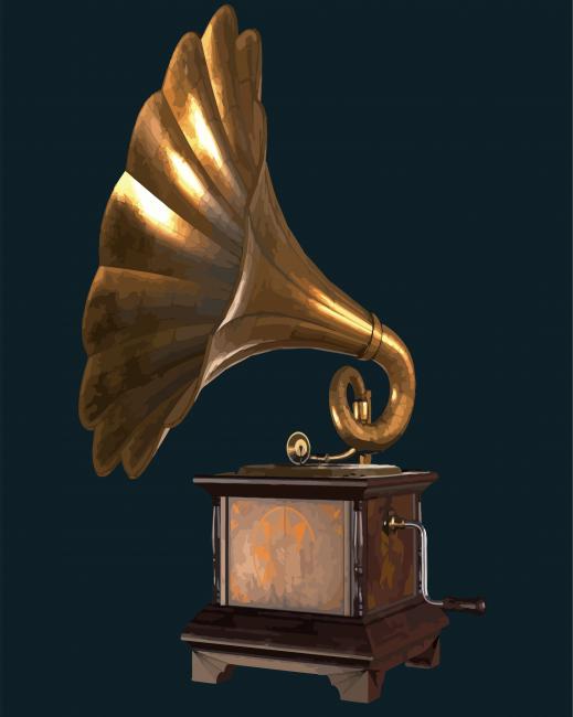 Antique Gramophone paint by numbers
