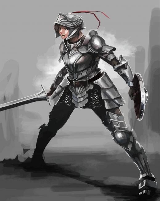 Armor Woman paint by numbers