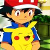 Ash and Pikachu paint by numbers