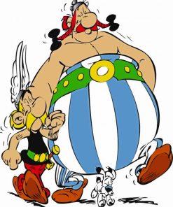 Asterix Cartoon paint by numbers