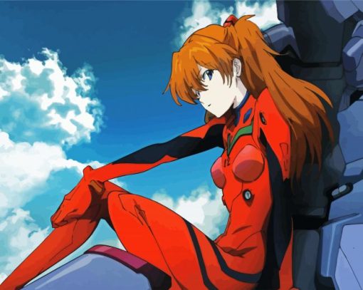 Asuka Anime Girl paint by numbers