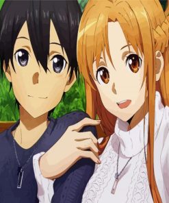 Asuna and Kirito paint by numbers