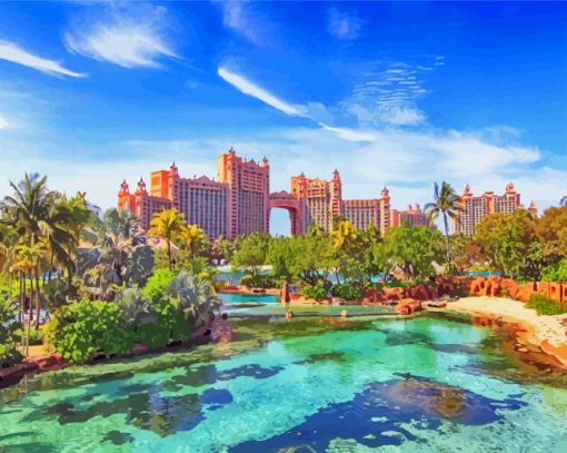 Atlantis The Palm Hotel Paint By Number