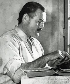 Author Ernest Hemingway paint by numbers