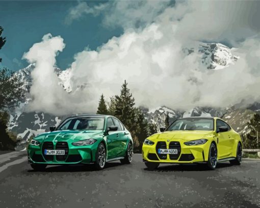 BMW M3 and M4 paint by numbers