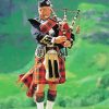 Musician Playing Bagpipes In The Highlands Paint By Number