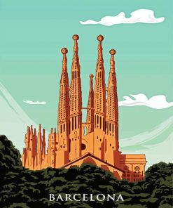 Barcelona Gaudi Sagrada Familia paint by numbers