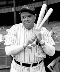 Baseball Babe Ruth paint by numbers