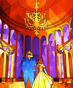 Beauty And The Beast In The Ballroom Art paint by numbers