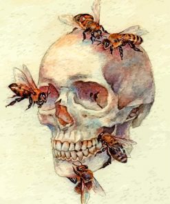 Bee in a Head Bones paint by numbers