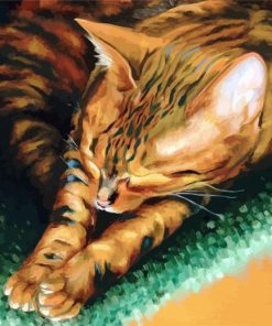 Bengal Cat Art paint by numbers