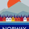 Bergen Norway Poster paint by numbers