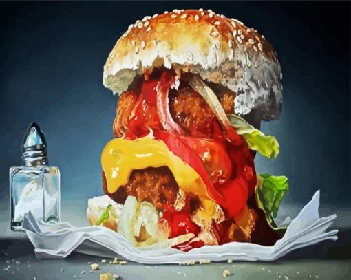 Big Burger paint by numbers