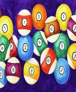 Billiard Balls paint by numbers