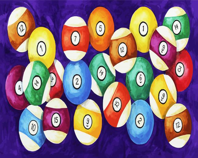 Billiard Balls paint by numbers
