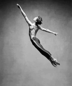 Black And White Ballerino Dancing paint by numbers