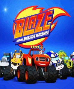 Blaze and The Monster Machines paint by numbers