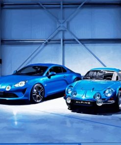 Blue Alpine Cars paint by numbers