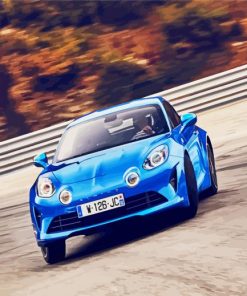 Blue Renault Alpine Car paint by numbers