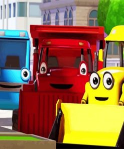 Bob The Builder Vehicules Paint By Number