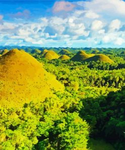 Bohol Chocolate Hills paint by numbers