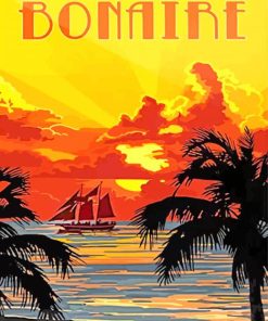 Bonaire Caribbean Poster paint by numbers