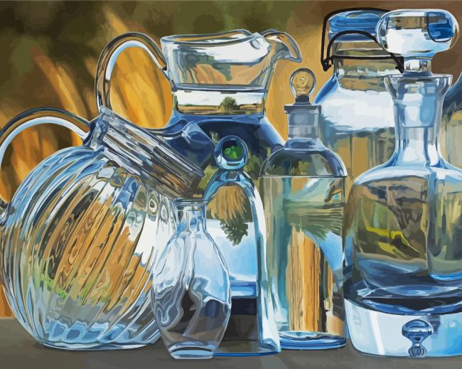 Bottles Glassware Paint By Number