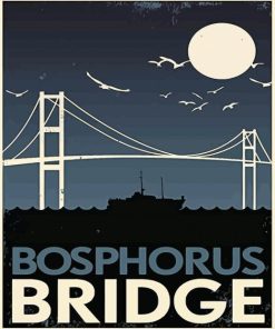 Bosphorus Bridge Poster paint by numbers