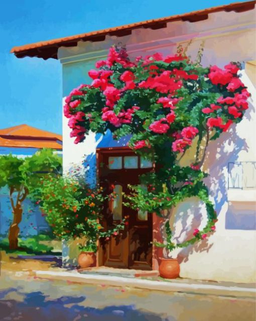 Bougainvillea House paint by numbers